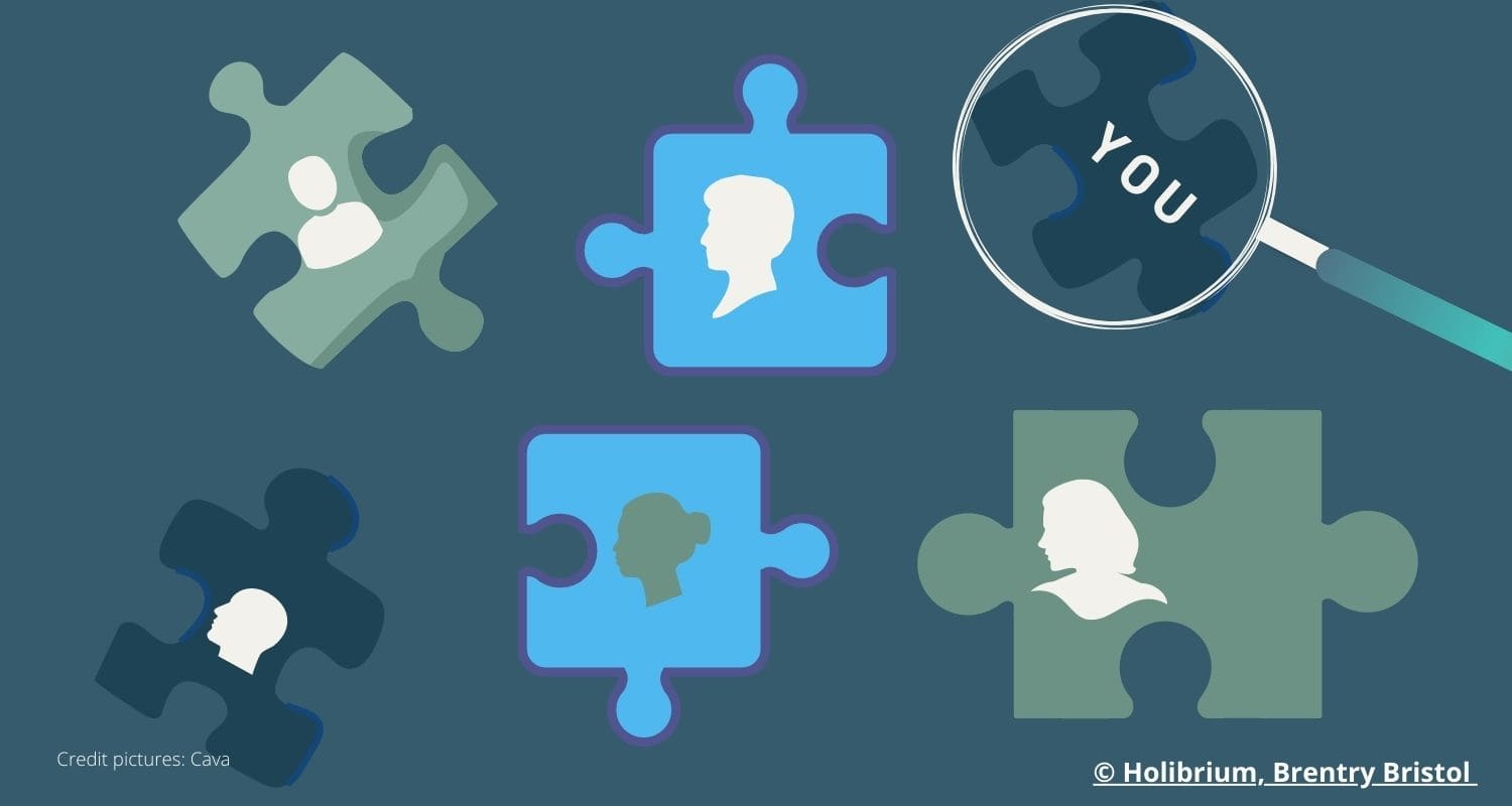 Illustration: jigsaw pieces with individual heads